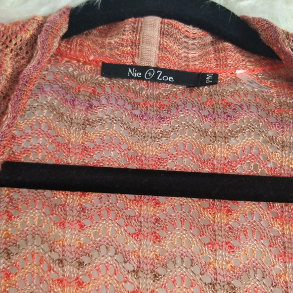 Nick and Zoe Multicolor Fall Color Long Sleeve Cardigan Size PM - Picture 6 of 11